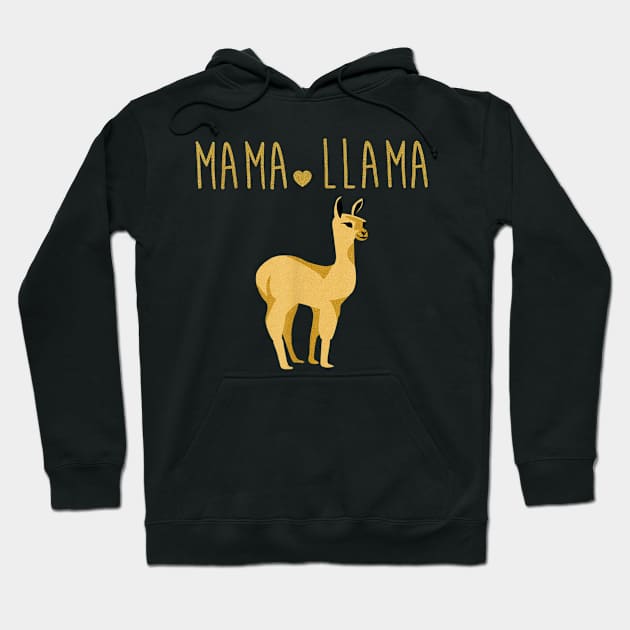 Mama Llama Funny T Shirt Gift For Mother's Day Hoodie by Multitable